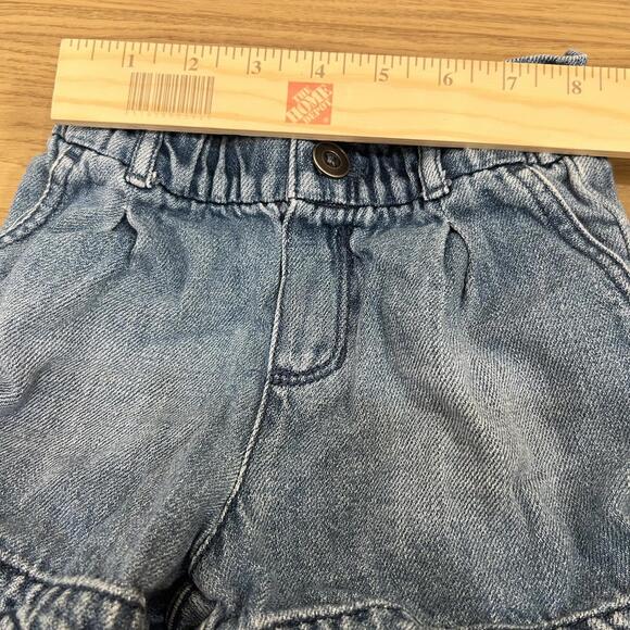 Gap Toddler Girls Denim Paperbag Waist Shorts Size 3 Years - Picture 4 of 7